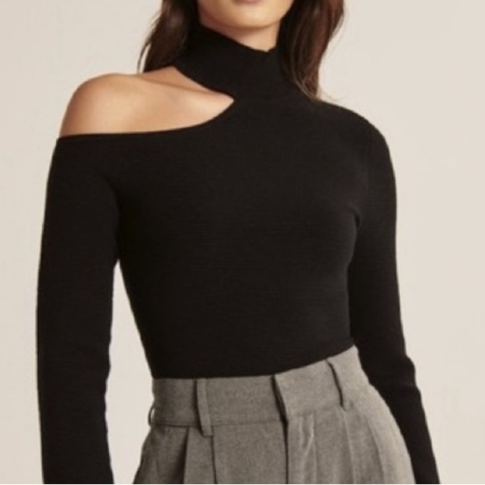 Abercrombie A&F Soft Collection Open Shoulder Turtleneck Sz XL